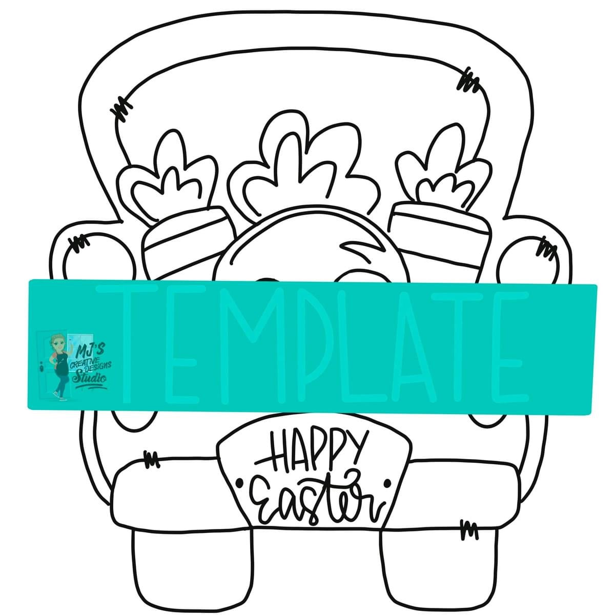 Bunny Truck Digital Template