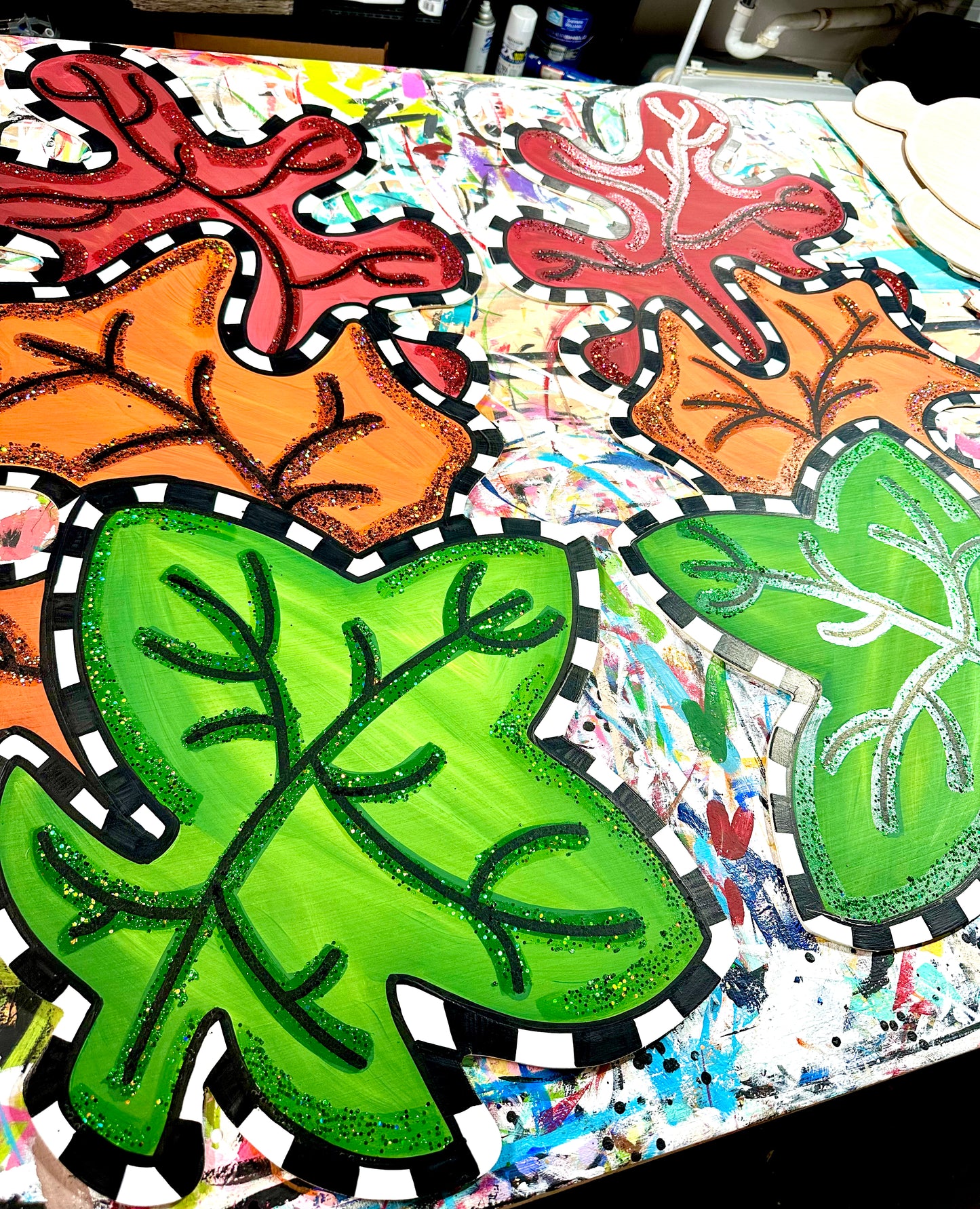 Leaves Digital Template