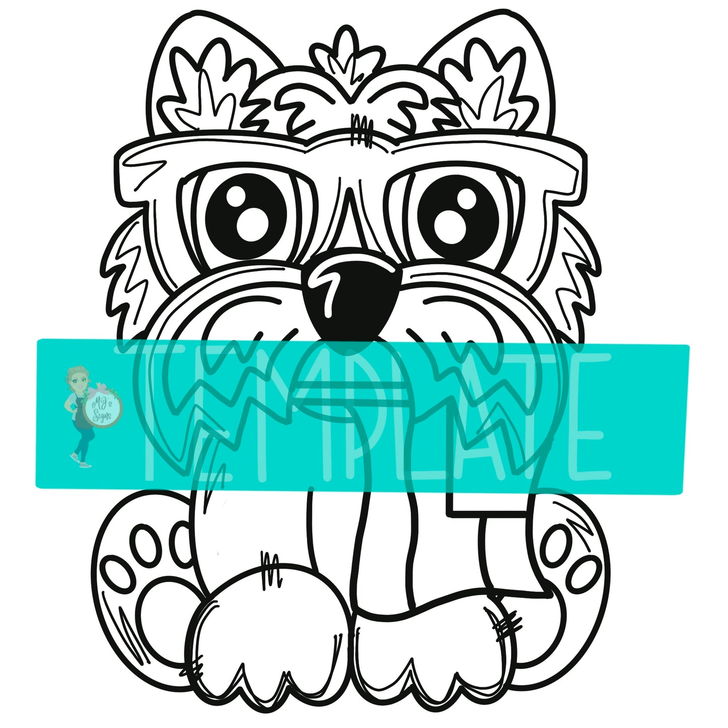 Independence Day Yorkie Digital Template