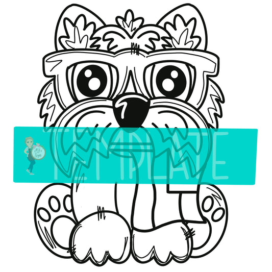Independence Day Yorkie Digital Template