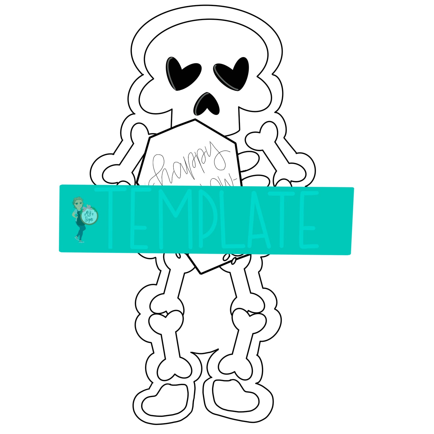Skeleton Body Digital Template