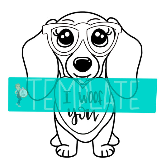 Dachshund Valentines Digital Template