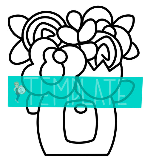 Flower Vase Digital Template
