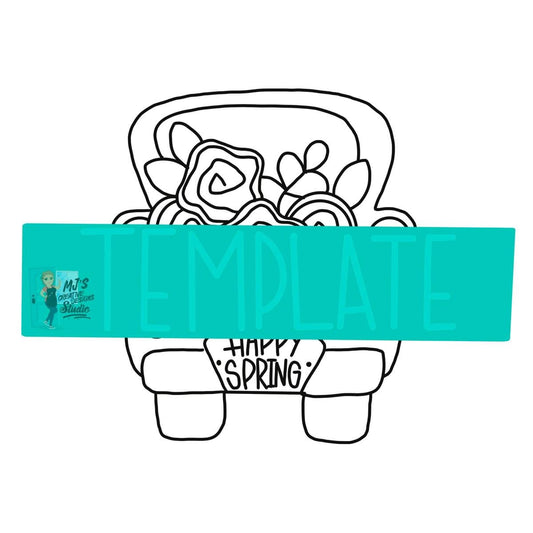 Happy Spring Truck Digital Template