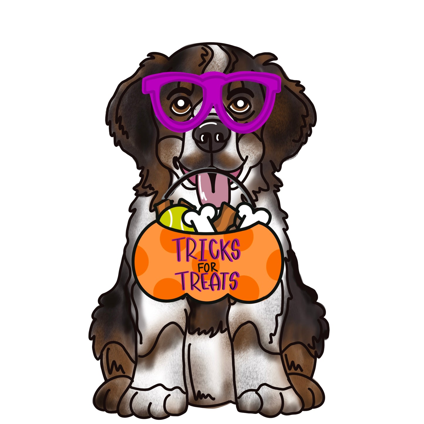 Saint Bernard Halloween Digital Template