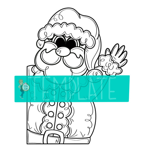 Waving Santa Digital Template