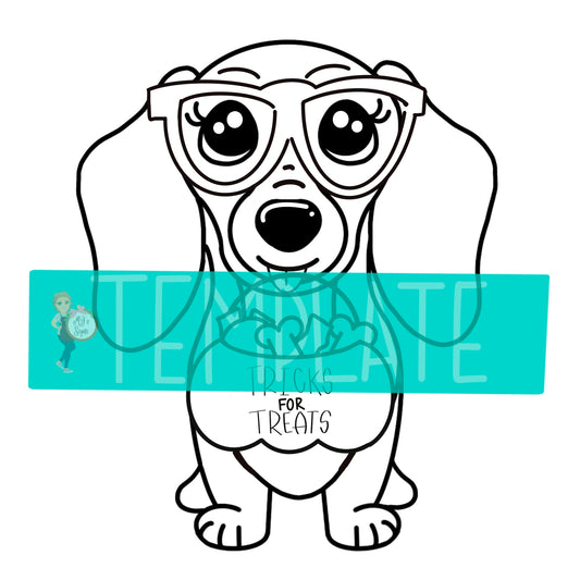 Dachshund Halloween Digital Template