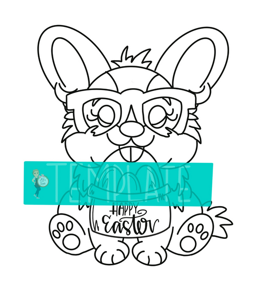Corgi Easter Digital Template