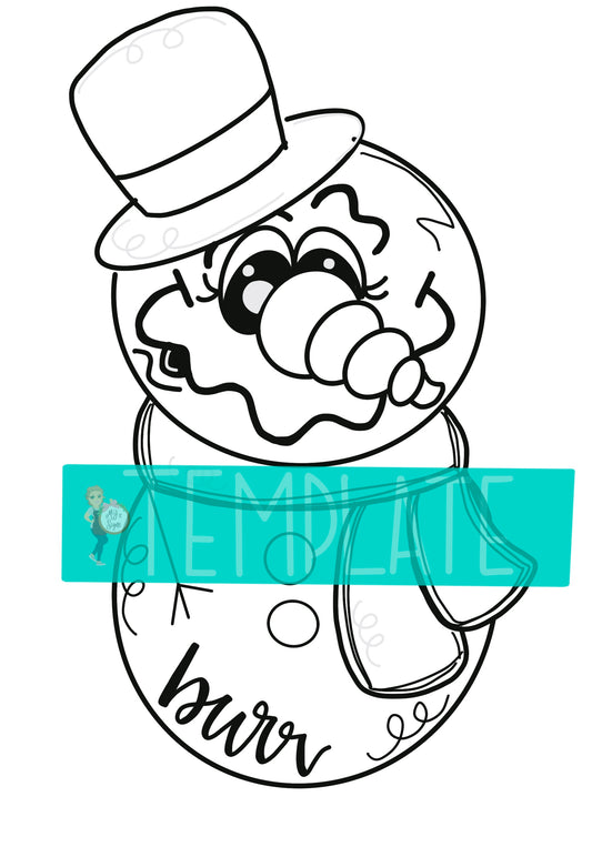 Burr Snowman Digital Template