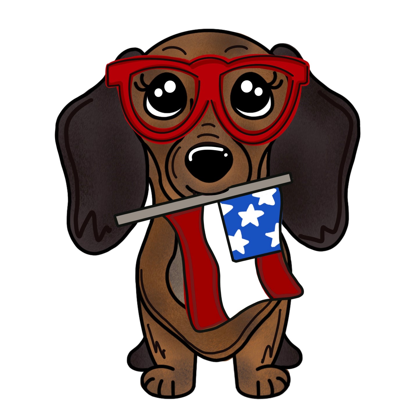 Dachshund Independence Digital Template