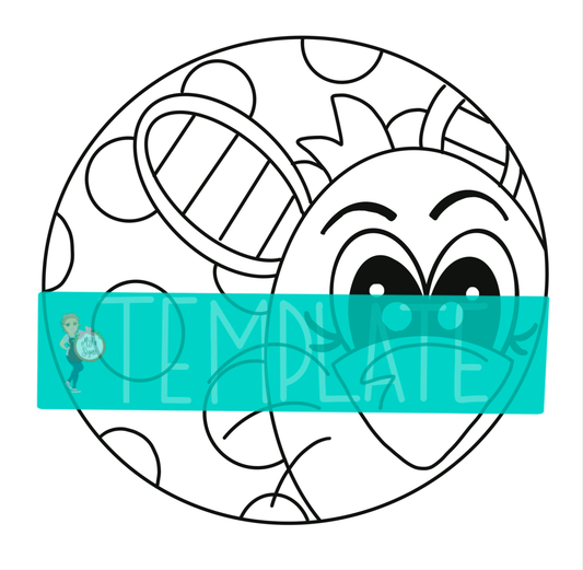 Bunny on Circle Digital Template