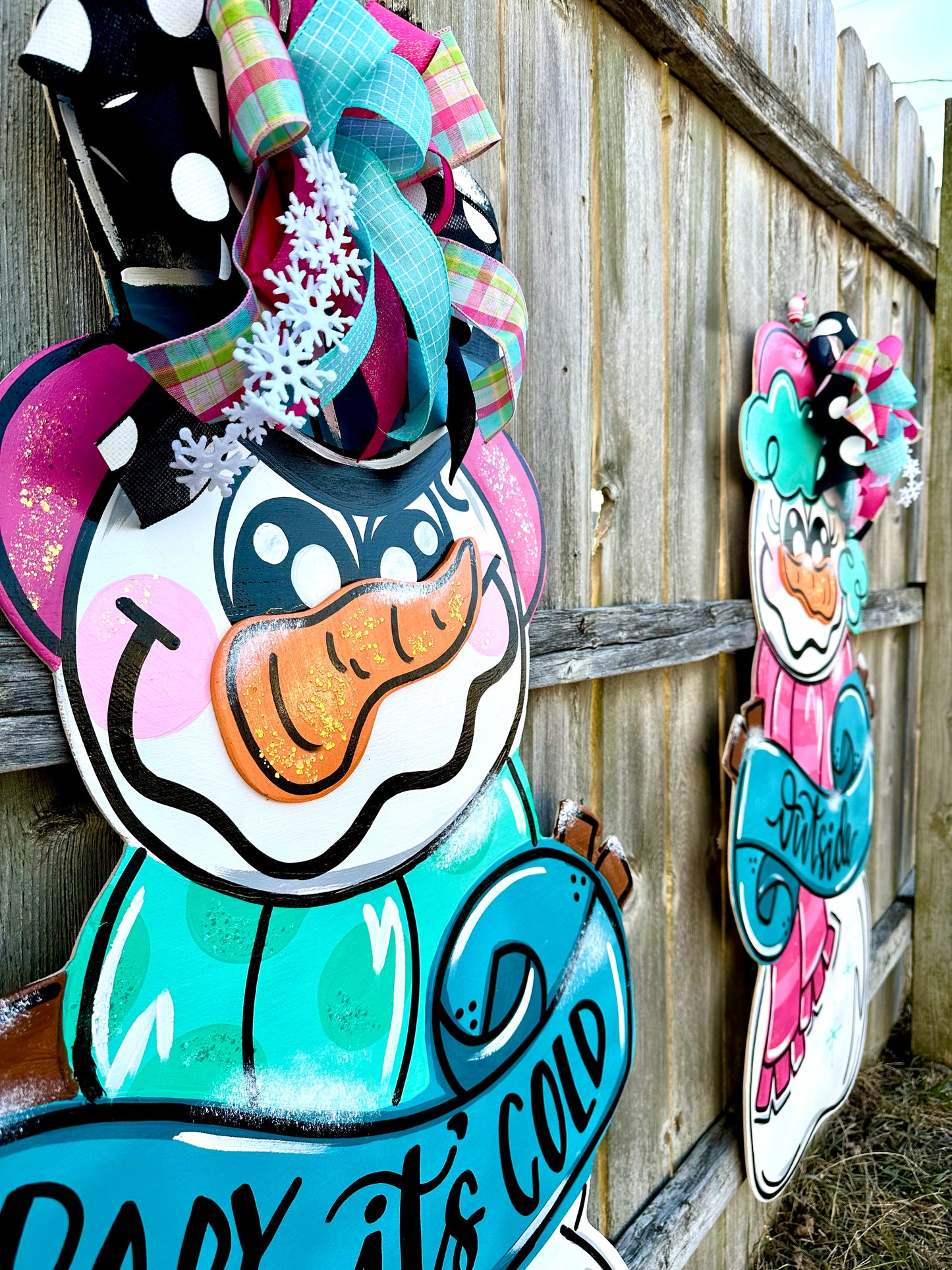 Snowman Pair Digital Template – MJ's Signs