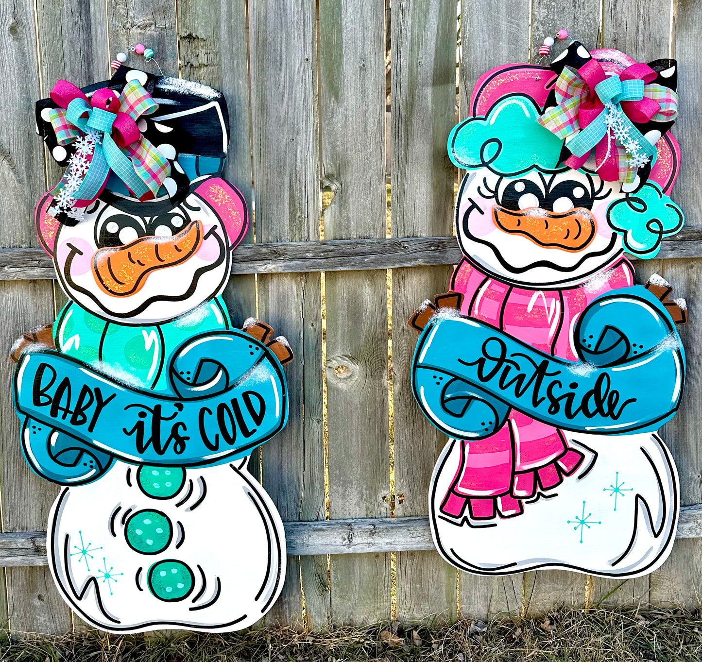 Snowman Pair Digital Template