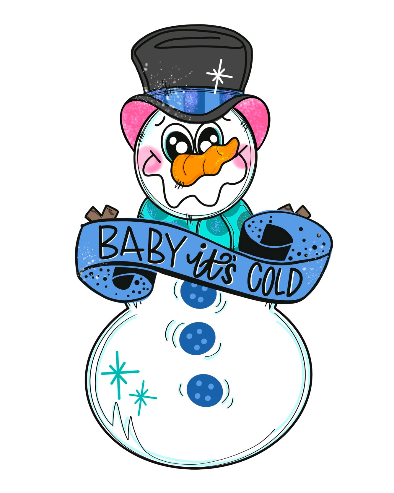 Snowman Pair Digital Template
