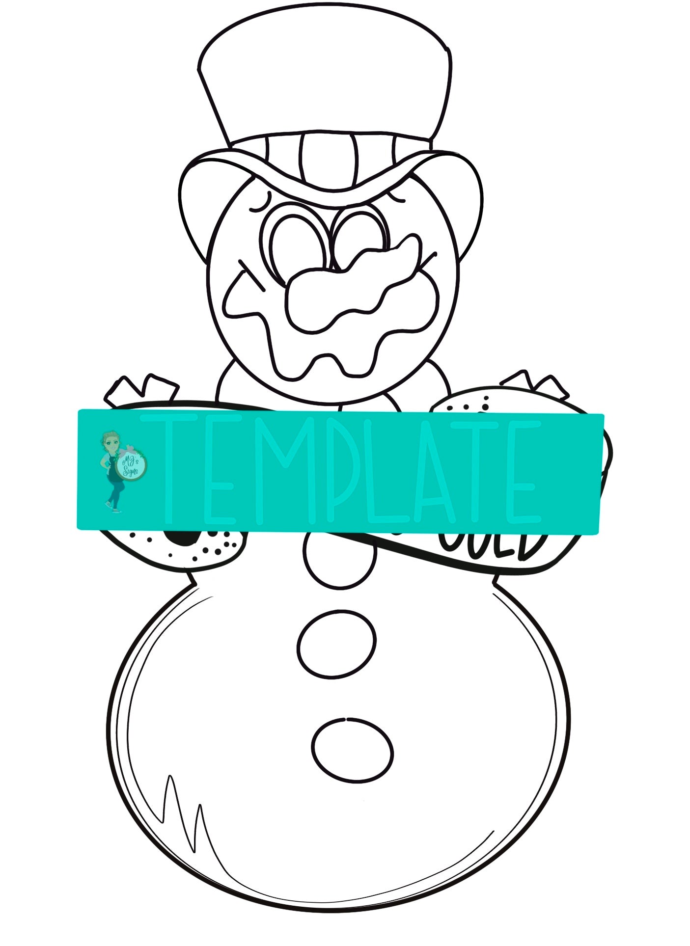 Snowman Digital Template
