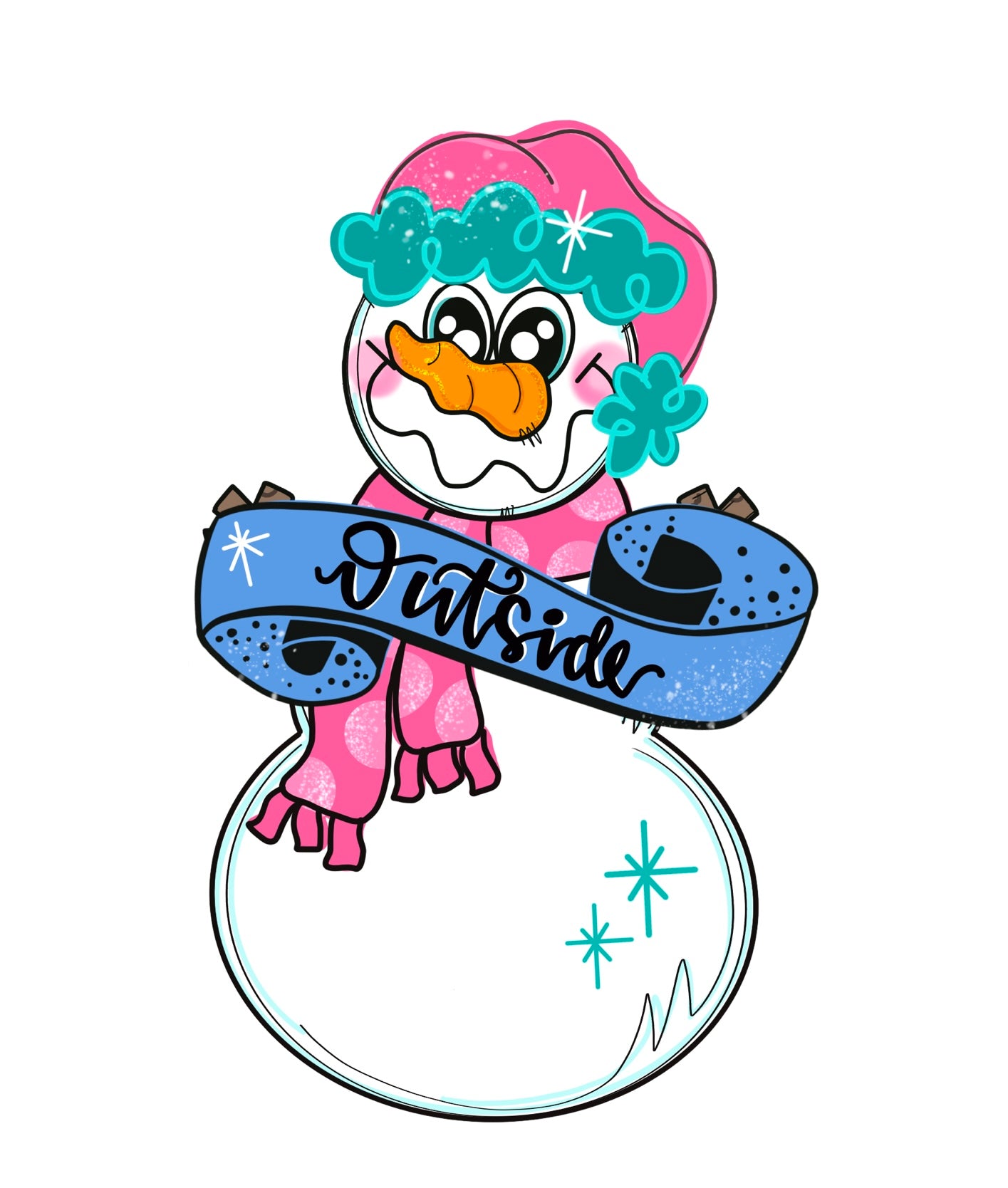 Snowman Pair Digital Template