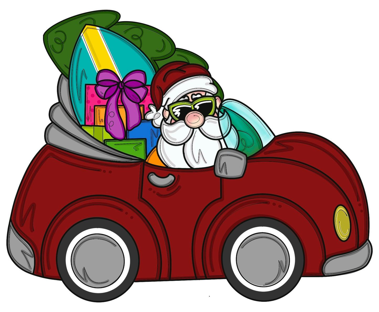 Convertible Santa Digital Template