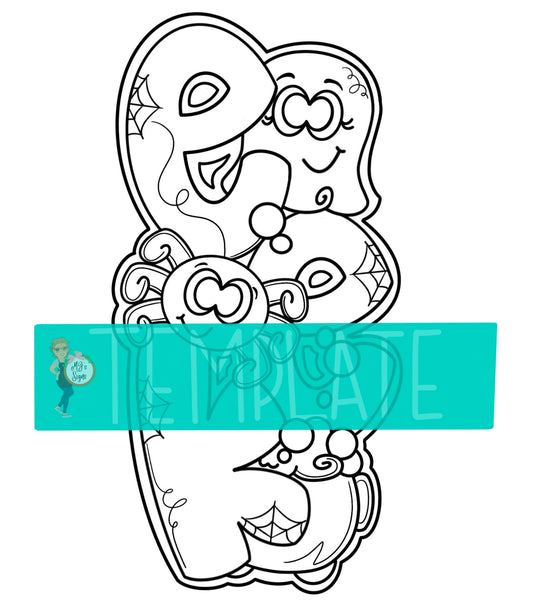 Eek Halloween Digital Template