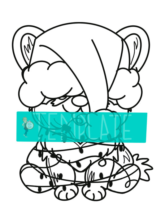 Corgi Christmas Digital Template