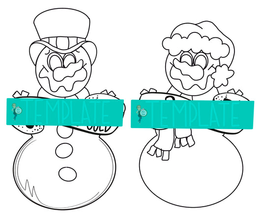 Snowman Pair Digital Template