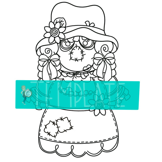 Girly Scarecrow Digital Template